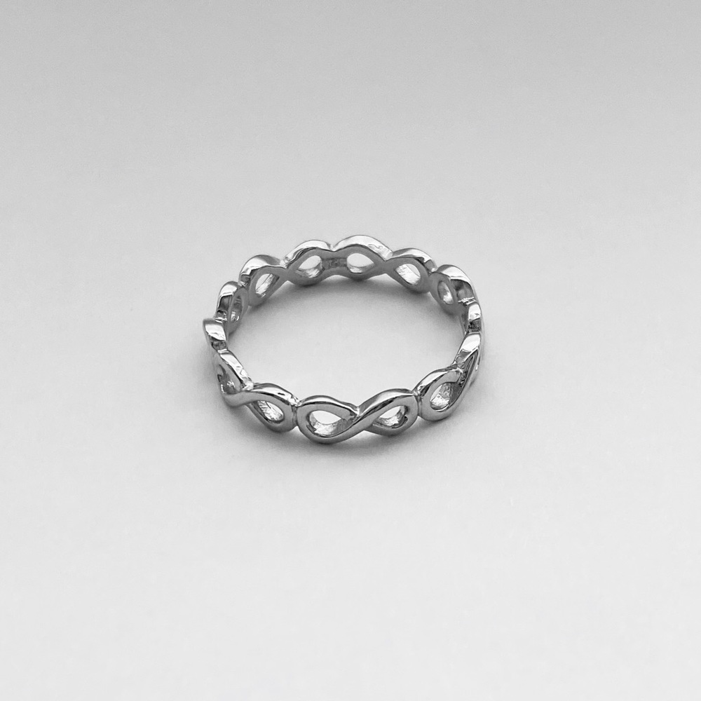 Sterling Silver Eternity Infinity Ring, Wedding Bands, Love Ring, Silver Rings - Picture 6 of 8